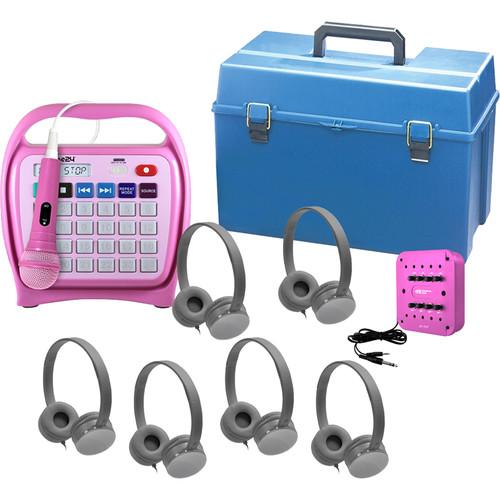 HamiltonBuhl Juke24 KidzPhonz 6-Station Listening Center with Juke24, 6 KidzPhonz Originalz Headphones & 8-Position Jackbox