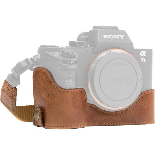 MegaGear Ever Ready Half-Bottom Protective Leather Case for Sony Alpha A7S II, A7R II, A7 II
