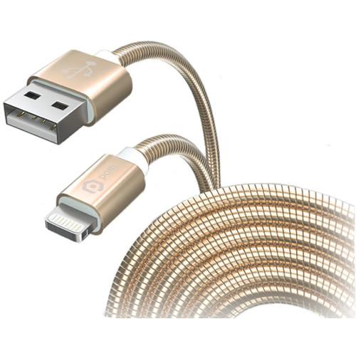 POM GEAR Metal Coil MFi Lightning to USB Type-A Cable
