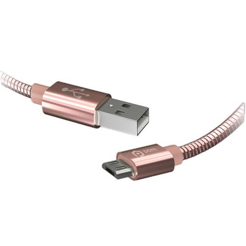 POM GEAR Metal Coil Micro-USB to USB Type-A Cable