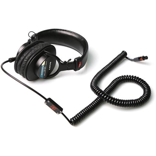 Remote Audio Modified Sony MDR-7506 with TA5F Electret Headset Cable