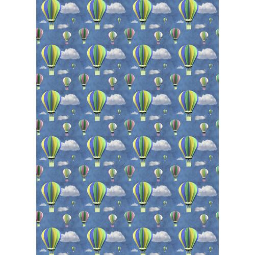 Westcott Hot Air Balloons Matte Vinyl Backdrop with Grommets
