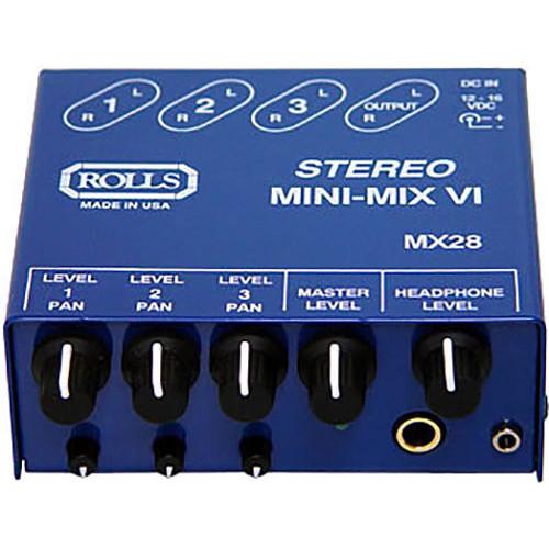 Rolls MX28 Mini-Mix VI Compact Stereo Line Mixer