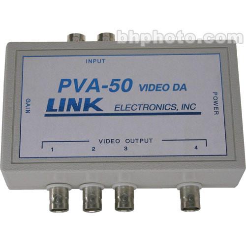 Link Electronics PVA-50 1x4 Composite Video Distribution Amplifier - BNC, AC or DC, Portable