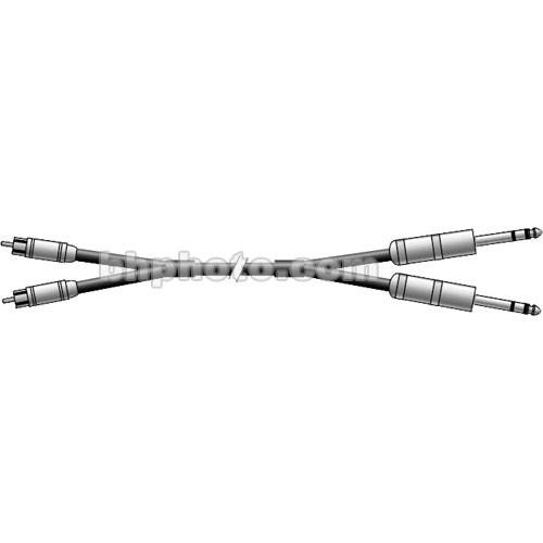 Pro Co Sound DK Series Dual Unbalanced 2 1 4" Male to 2 RCA Male Keyboard Patch Cable - 10