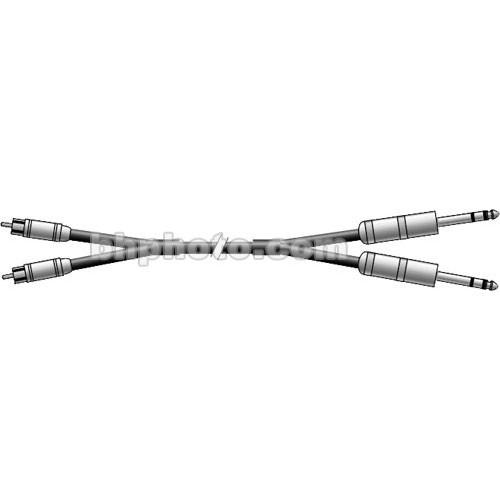 Pro Co Sound DK Series Dual Unbalanced 2 1 4" Male to 2 RCA Male Keyboard Patch Cable - 5