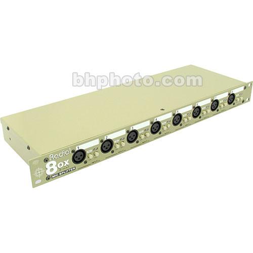 Radial Engineering 8ox-rm-r - Rack-Mount Eight-Channel, Three Way Microphone Splitter with Radial Transformers