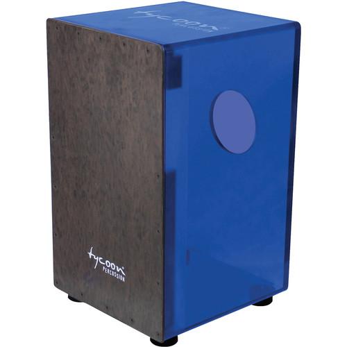 Tycoon Percussion Royal Blue Acrylic Body Black Makah Burl Frontplate Cajon