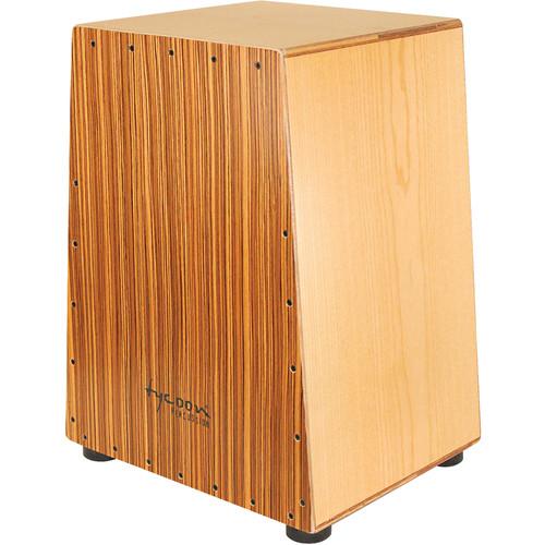 Tycoon Percussion Vertex Series Zebrano Frontplate American White Ash Body Cajon