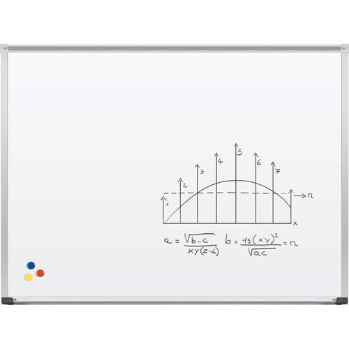 Best Rite Magne-Rite Whiteboard with Aluminum Trim & Map Rail