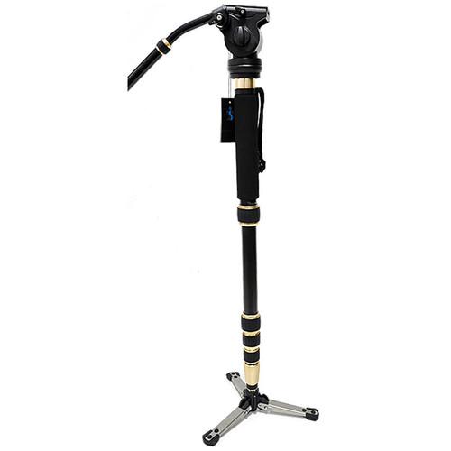 CAME-TV Portable Carbon Fiber Light-Weight 4-Section Monopod