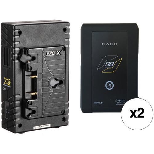 Core SWX Nano 2-Battery Kit with X2A Vertical Charger