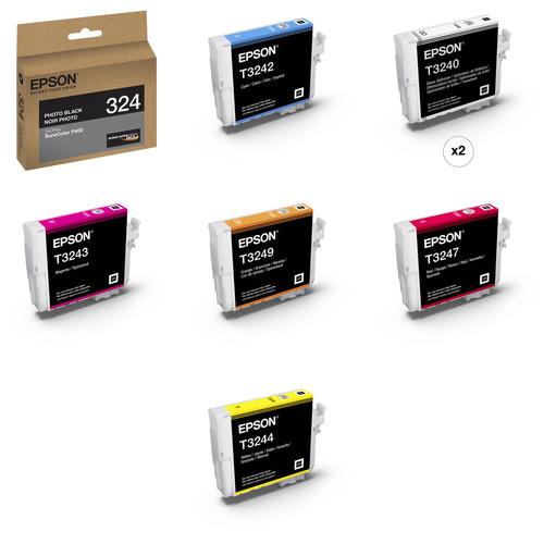 Epson T324 UltraChrome HG2 Ink Cartridge Kit with Photo Black