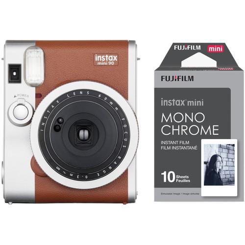 FUJIFILM INSTAX Mini 90 Neo Classic Instant Film Camera with Monochrome Film Kit