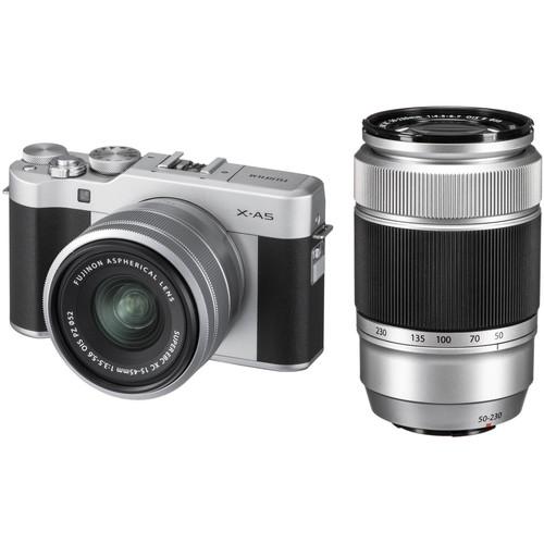 FUJIFILM X-A5 Mirrorless Camera with 15-45mm and 50-230mm Lens Kit