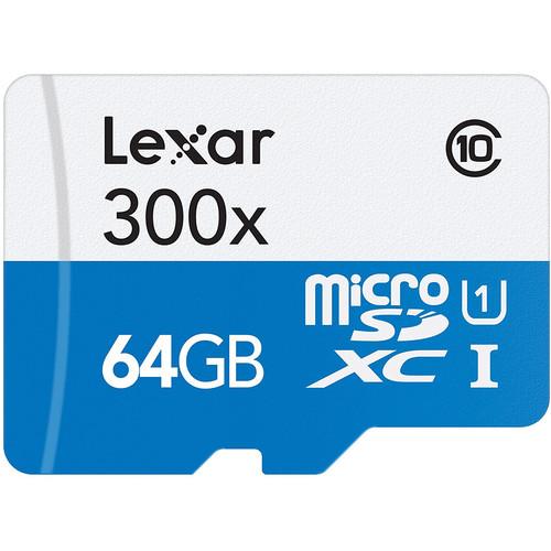 Lexar 64GB High-Performance 633x UHS-I microSDXC Memory Card with SD Adapter