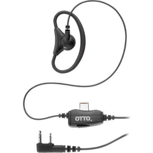 Otto Engineering Fixed Ear Hanger with In-Line PTT and Mic for Kenwood TK250 Series Radios