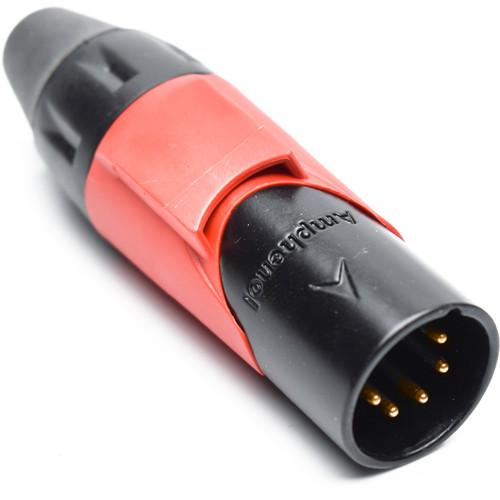 Amphenol AX Series 5-Pin XLRM Cable Connector with Marking Sleeve