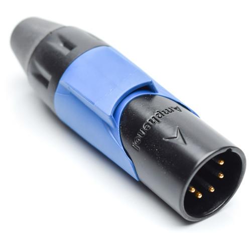 Amphenol AX Series 5-Pin XLRM Cable Connector with Marking Sleeve