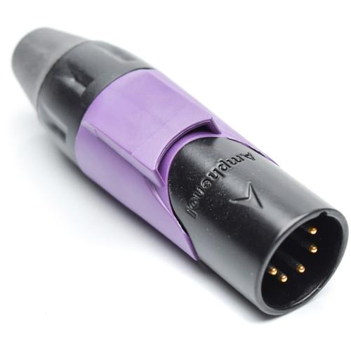 Amphenol AX Series 5-Pin XLRM Cable Connector with Marking Sleeve