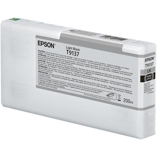Epson T9137 UltraChrome HDX Light Black Ink Cartridge