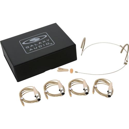 Galaxy Audio HSM8 Dual-Ear Headset Mic with 4 Cables