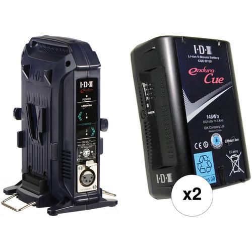 IDX System Technology CUE-D150 147Wh V-Mount 2-Battery Kit with Dual-Battery Charger