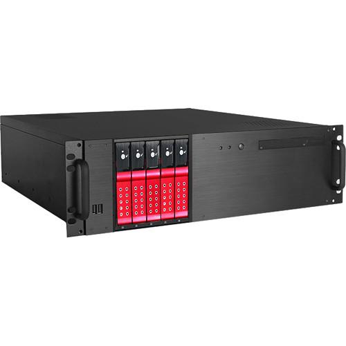 iStarUSA D-350HN-T 3 RU Compact 5 x 3.5" Bay Trayless Hotswap microATX Rackmount Chassis