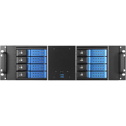 iStarUSA D-380HN 3U Compact 8 x 3.5" HDD Bay Trayless Hotswap microATX Chassis