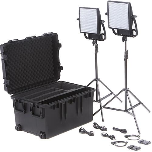 Litepanels Astra 6X Traveler Bi-Color Duo 2-Light Kit with V-Mount Battery Plates