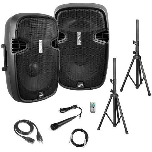Pyle Pro 12" Active Passive PA System Package Kit