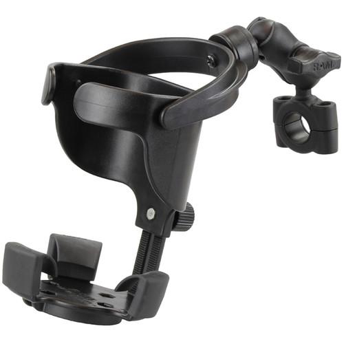 RAM MOUNTS RAM Level Cup XL with 0.75 to 1" Torque Rail Base and Short Arm