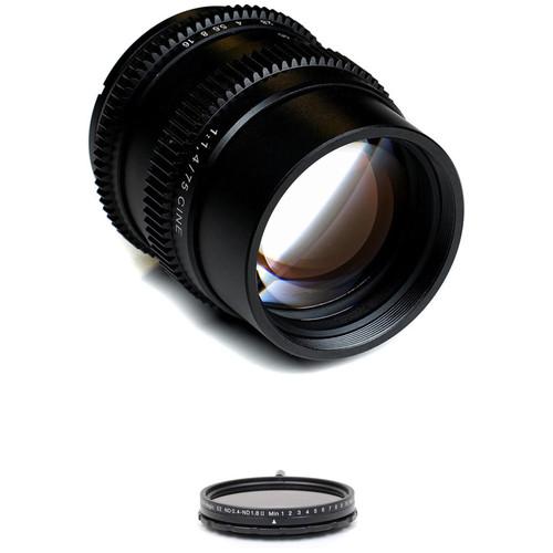 SLR Magic Cine 75mm f 1.4 FE Lens with Variable Neutral Density Filter Kit for Sony E-Mount