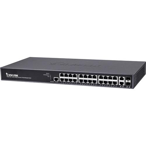 Vivotek 24-Port VivoCam L2 Managed PoE Switch