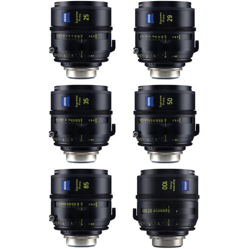 ZEISS Supreme Prime 6 Lens Kit of 25, 29, 35, 50, 85, 100mm