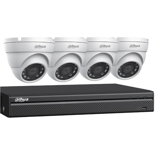 Dahua Technology 4-Channel 2MP HD-CVI DVR with 2TB HDD and 4 2MP Night Vision Dome Cameras