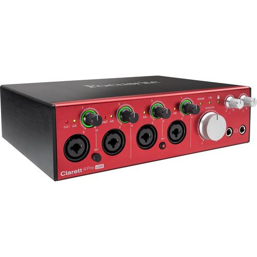 Focusrite Clarett 4Pre USB 18x6 USB Audio Interface