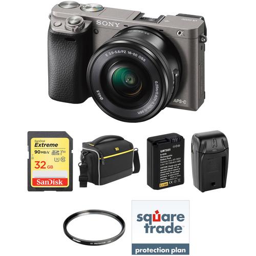 Sony Alpha a6000 Mirrorless Digital Camera with 16-50mm Lens Deluxe Kit