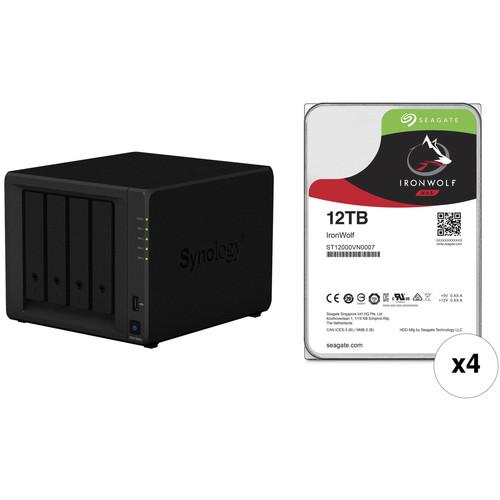 Synology DiskStation 48TB DS418play NAS Enclosure Kit with Seagate NAS Drives