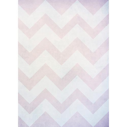 Westcott Washed Chevron Matte Vinyl Backdrop with Grommets