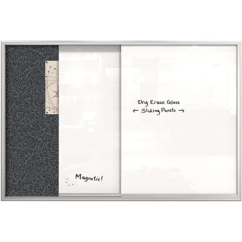 Balt Visionary Magnetic Glass Sliding Enclosed Cabinet with Tan Rubber-Tak