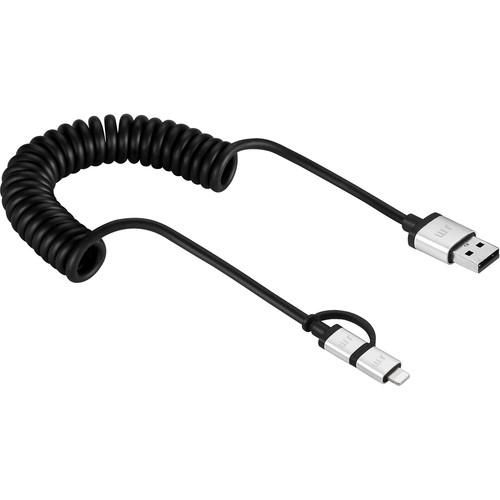Just Mobile AluCable Duo twist USB Type-A to Micro-USB Cable with Lightning Adapter