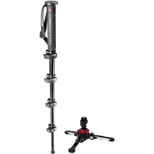 Manfrotto XPRO MPMXPROA5US Aluminum Monopod with XPRO Fluid Base Kit