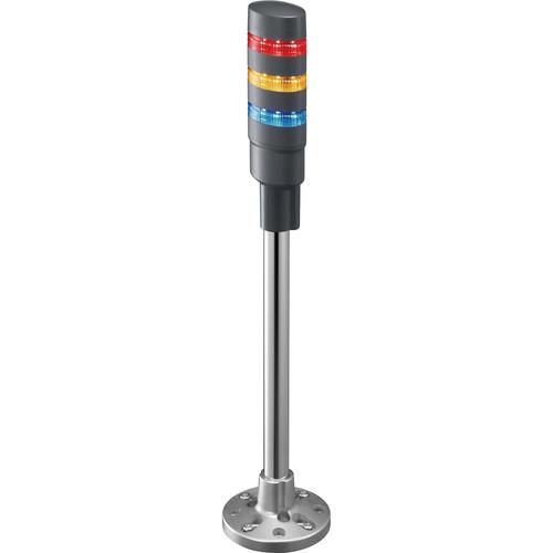 O.C. White Signal-Lite 3-Color Column Integrated Studio LED Tally Light with Round-Base Metal Pole Mounting