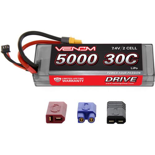 Venom Group Venom 30C 2S 5000mAh 7.4V Hard Case Lipo Battery Roar Approved With Uni Plug