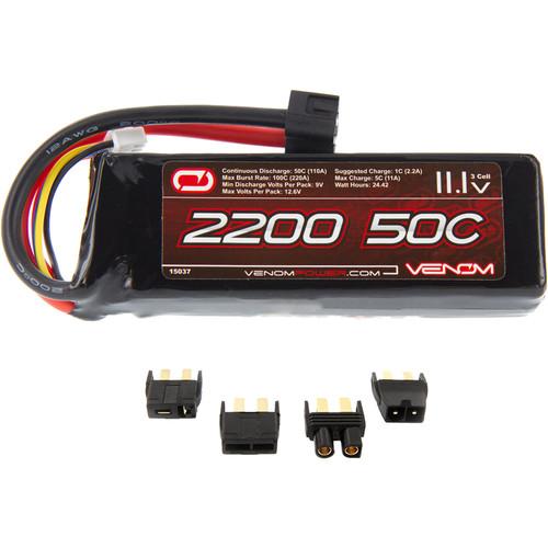Venom Group Venom 50C 3S 2200mAh 11.1V Lipo Battery With Universal Plug System
