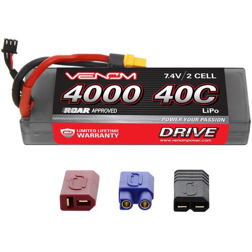Venom Group Venom Sport Power 40C 2S 4000mAh 7.4V Lipo Battery Roar Approved With Uni Plug