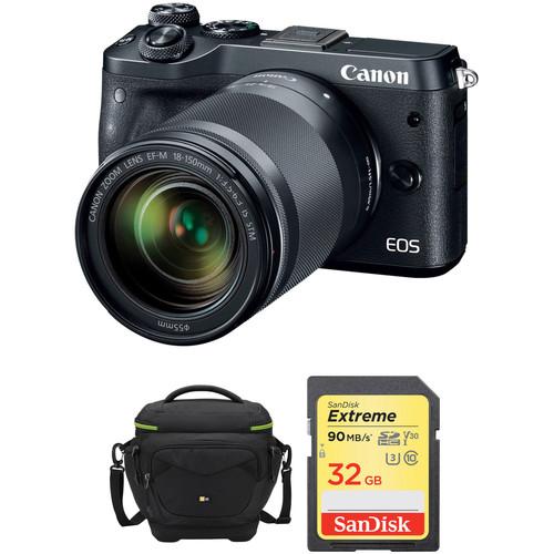 Canon EOS M6 Mirrorless Digital Camera with 18-150mm Lens and Accessories Kit