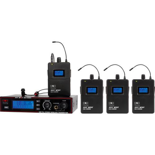 Galaxy Audio AS-1400-4 Band Pack UHF Wireless In-Ear Personal Monitoring System
