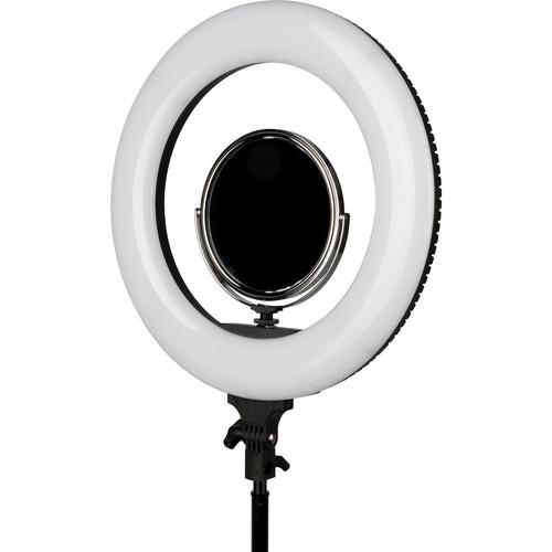 ikan Oryon Bi-Color LED Ring Light with Stand and Makeup Mirror Kit